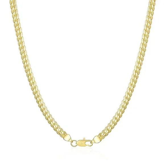 Stunning 20" Snake Bone / Sideways Necklace, 18k. Gold - Picture 4 of 6